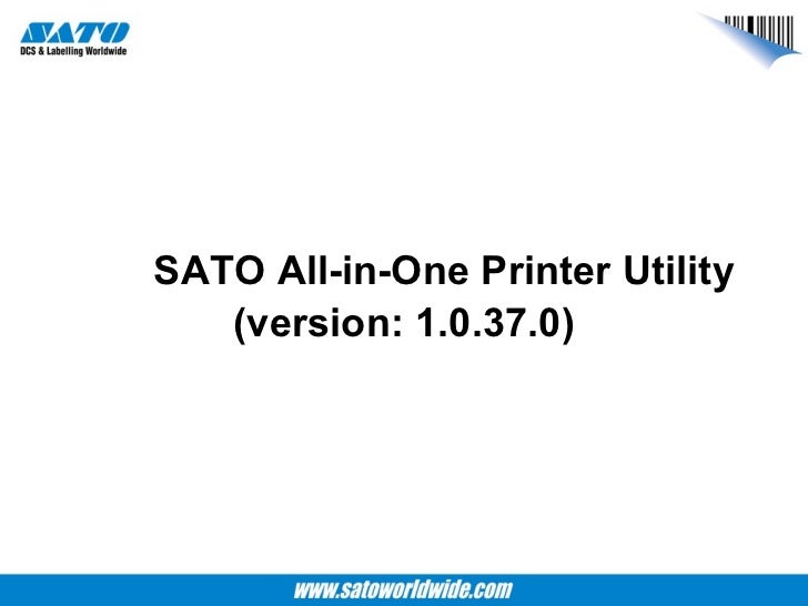 sato printer utility