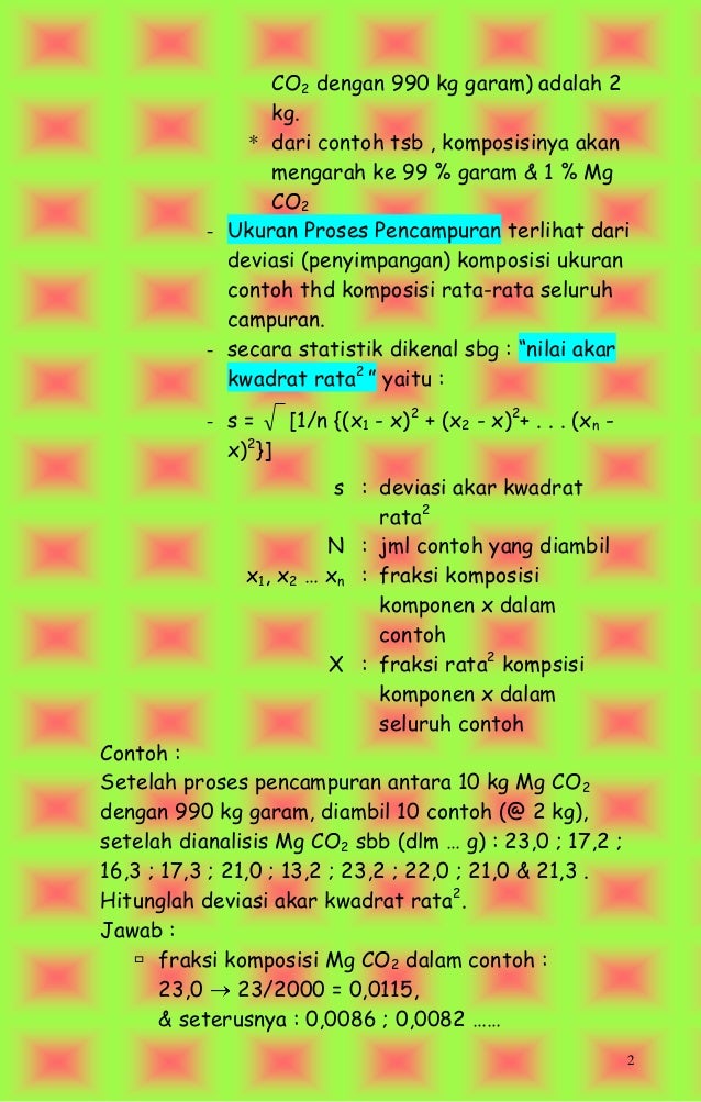ITP UNS Semester 3, Satuan Operasi 2: pencampuran