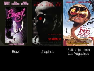 Brazil 12 apinaa
Pelkoa ja inhoa
Las Vegasissa
 