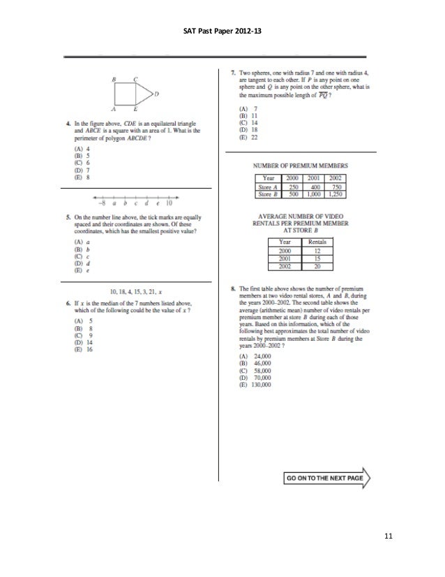 SAT past paper 2012 13 qp