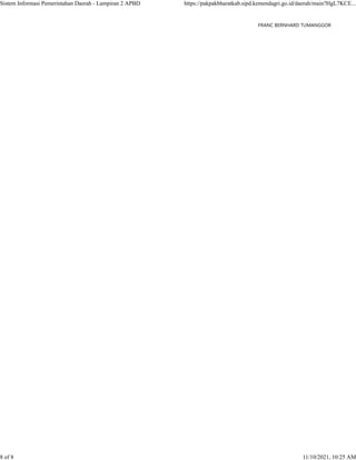 FRANC BERNHARD TUMANGGOR
Sistem Informasi Pemerintahan Daerah - Lampiran 2 APBD https://pakpakbharatkab.sipd.kemendagri.go.id/daerah/main?HgL7KCE...
8 of 8 11/10/2021, 10:25 AM
 