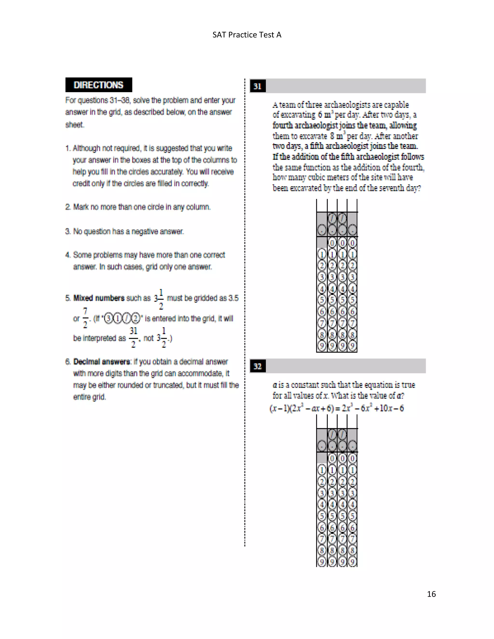 SAT Practice Test A
16