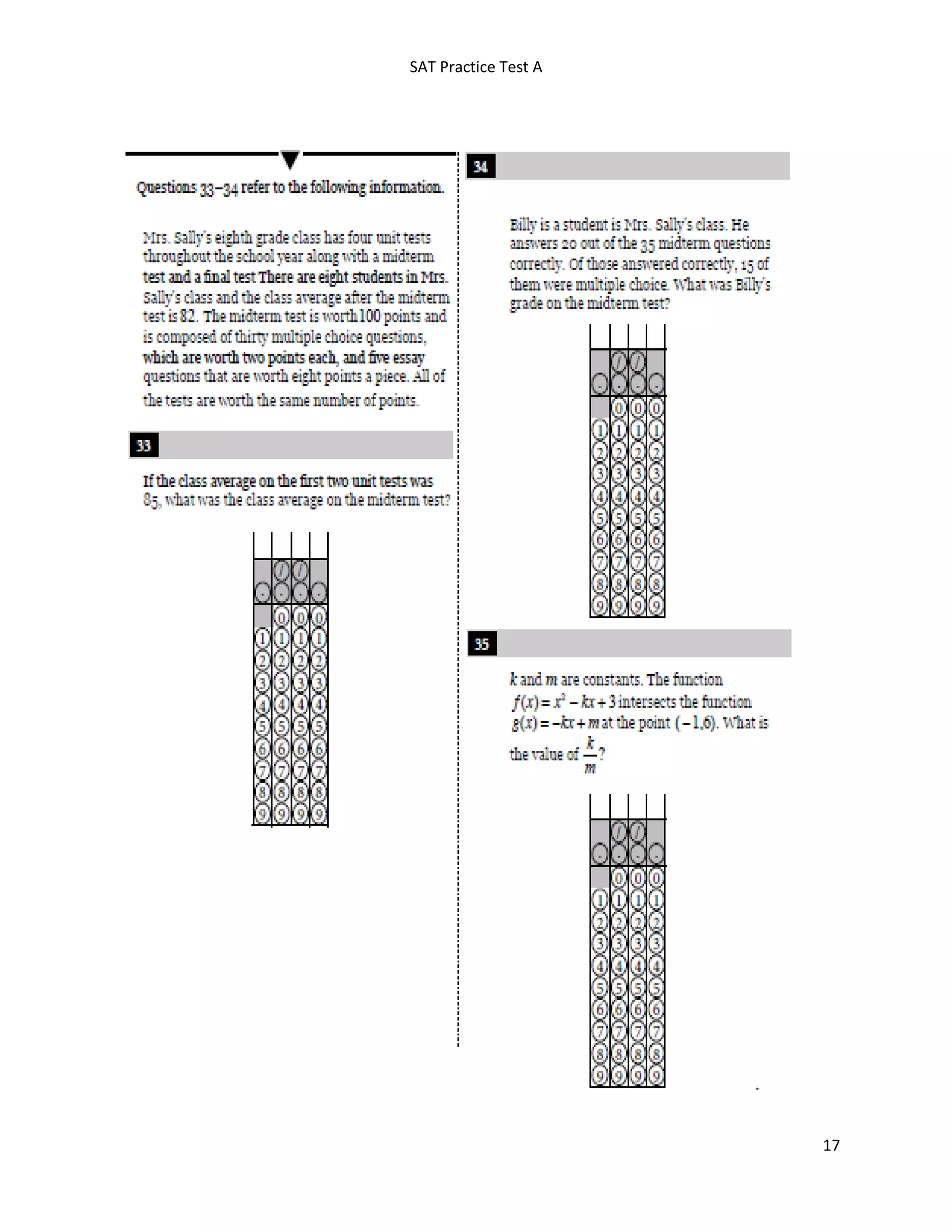 SAT Practice Test A
17