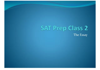 SAT Prep Class 2