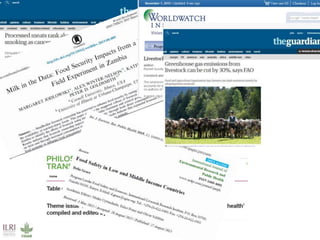 Livestock: The global context