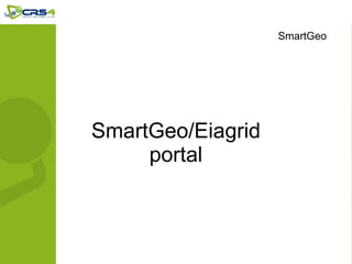 SmartGeo/Eiagrid
portal
SmartGeo
 