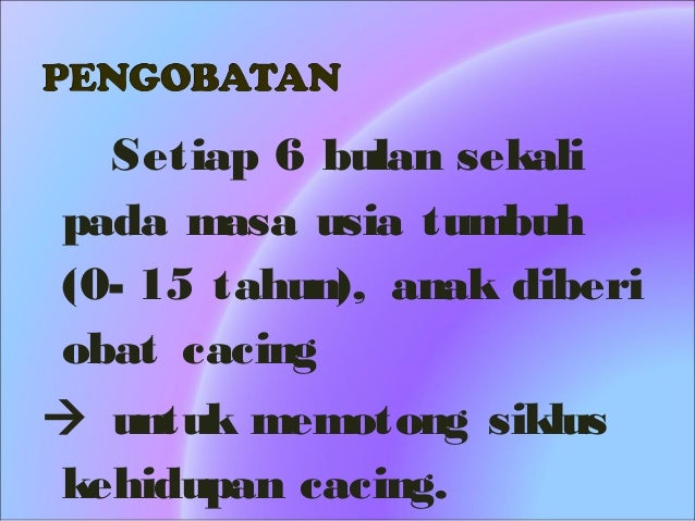 SATUAN ACARA PENYULUHAN PENYAKIT CACINGAN