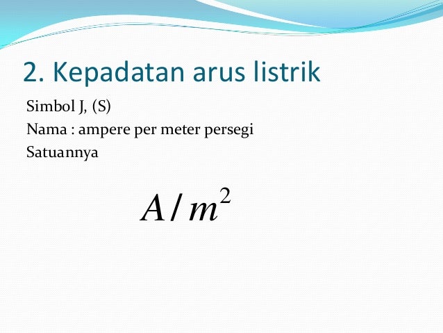 Satuan Internasional Si Untuk Kelistrikan