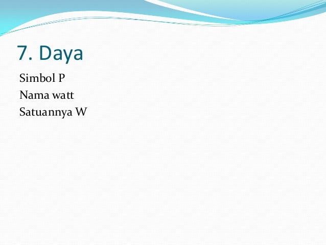 Satuan Internasional Si Untuk Kelistrikan