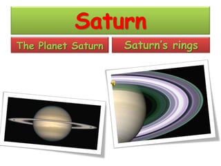Saturn The Planet Saturn Saturn’s rings 