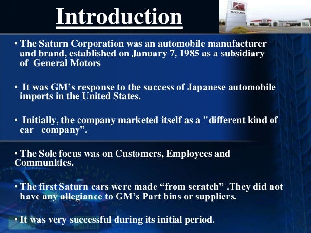 Image result for Saturn. A different kind of company