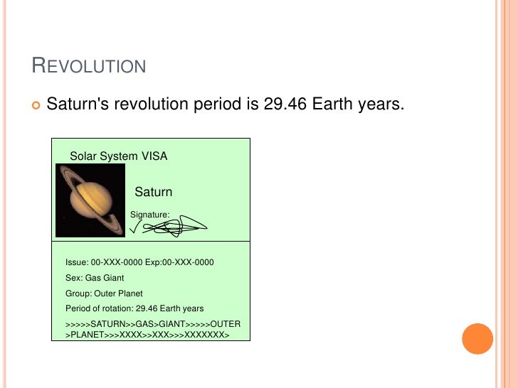 Saturn Powerpoint Project