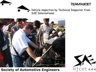 Vehicle inspection by Technical Inspector from SAE International  