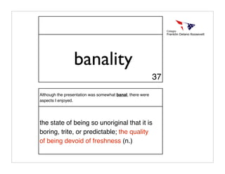 Banality Example Sat vocabulary | PDF