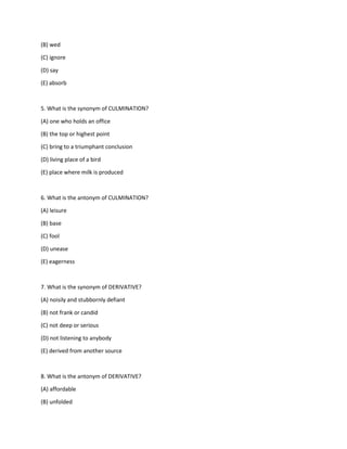 Sat Vocabulary Flashcards Printable | PDF