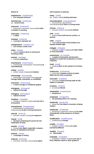 Mislaying Sat vocabulary vocabuly | PDF