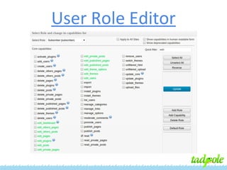 User Role Editor

 