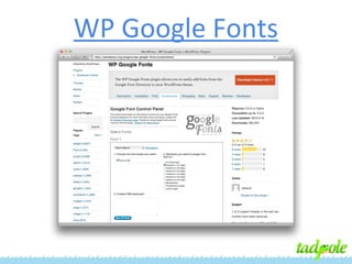 WP Google Fonts

 