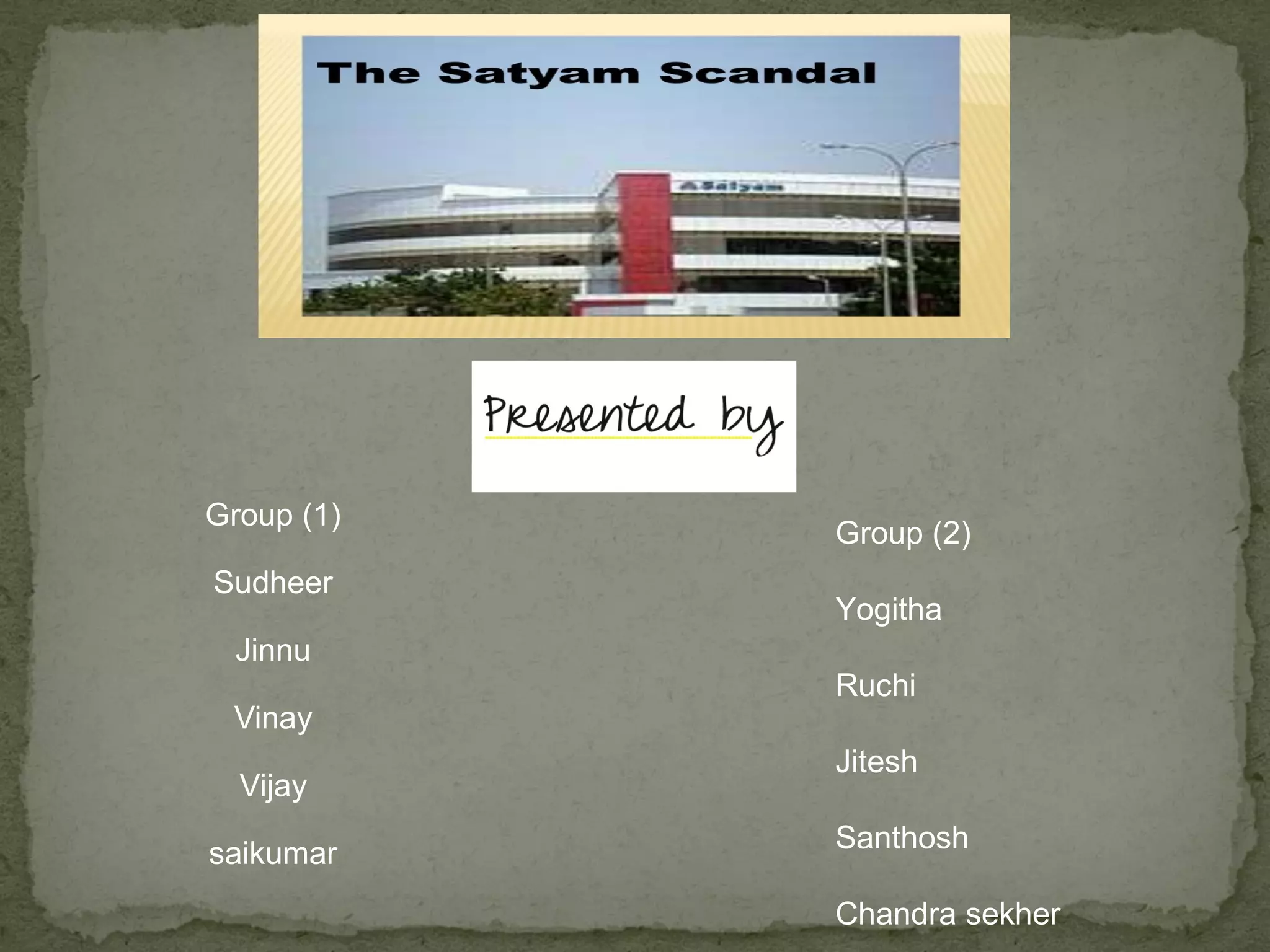 satyam case study questions and answers