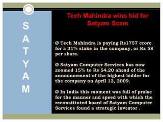 DON’T TRY THIS AT OWNmahindraSATYAM