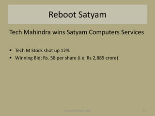 Satyam Scam &amp; Corporate Governance