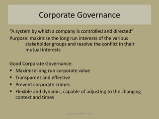Satyam Scam &amp; Corporate Governance