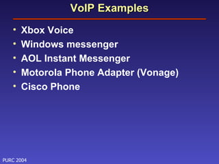 VOICE OVER INTERNET PROTOCOL