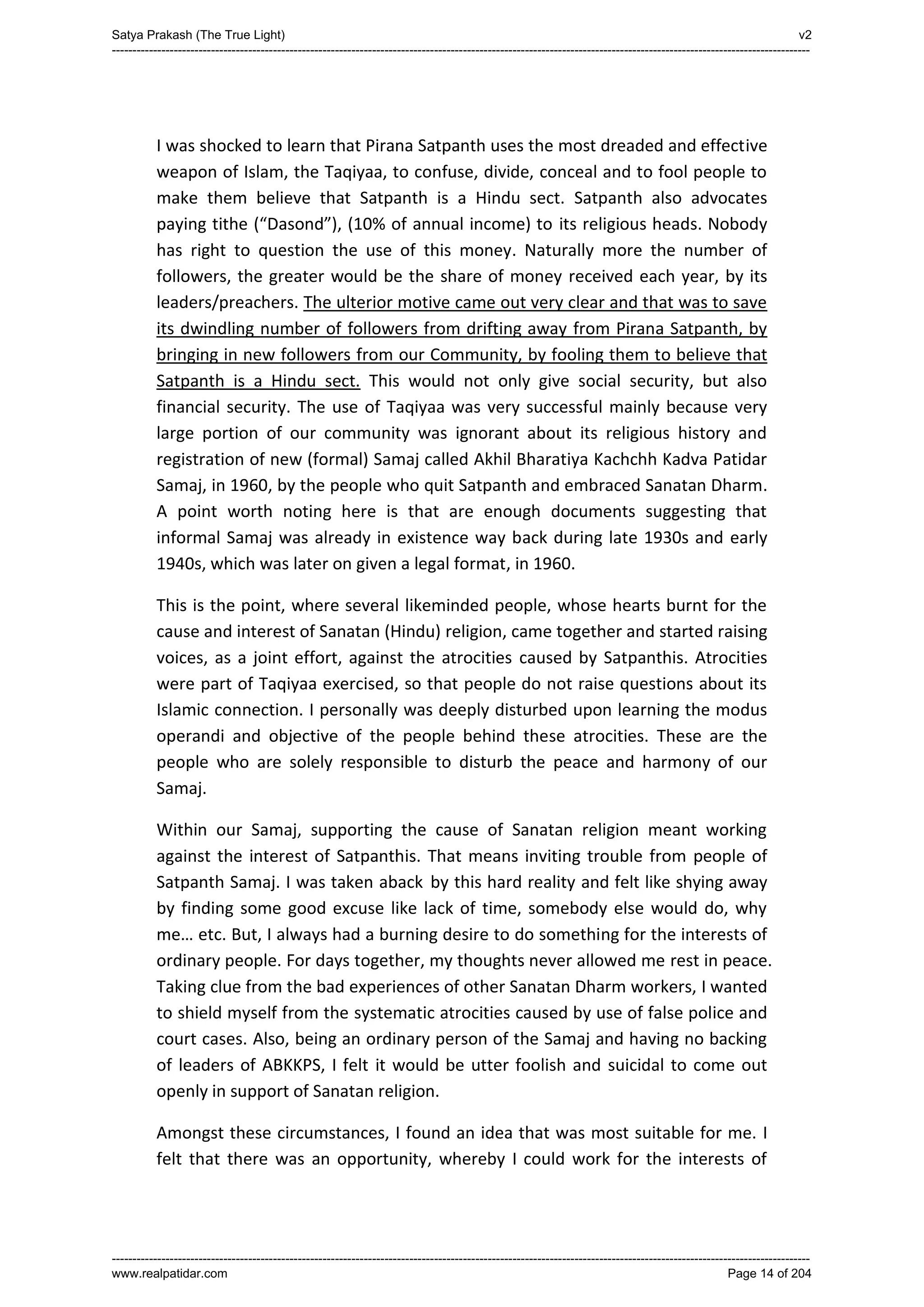 Series 40 -Satya Prakash - The True Light - History of Pirana Satpanth -in English