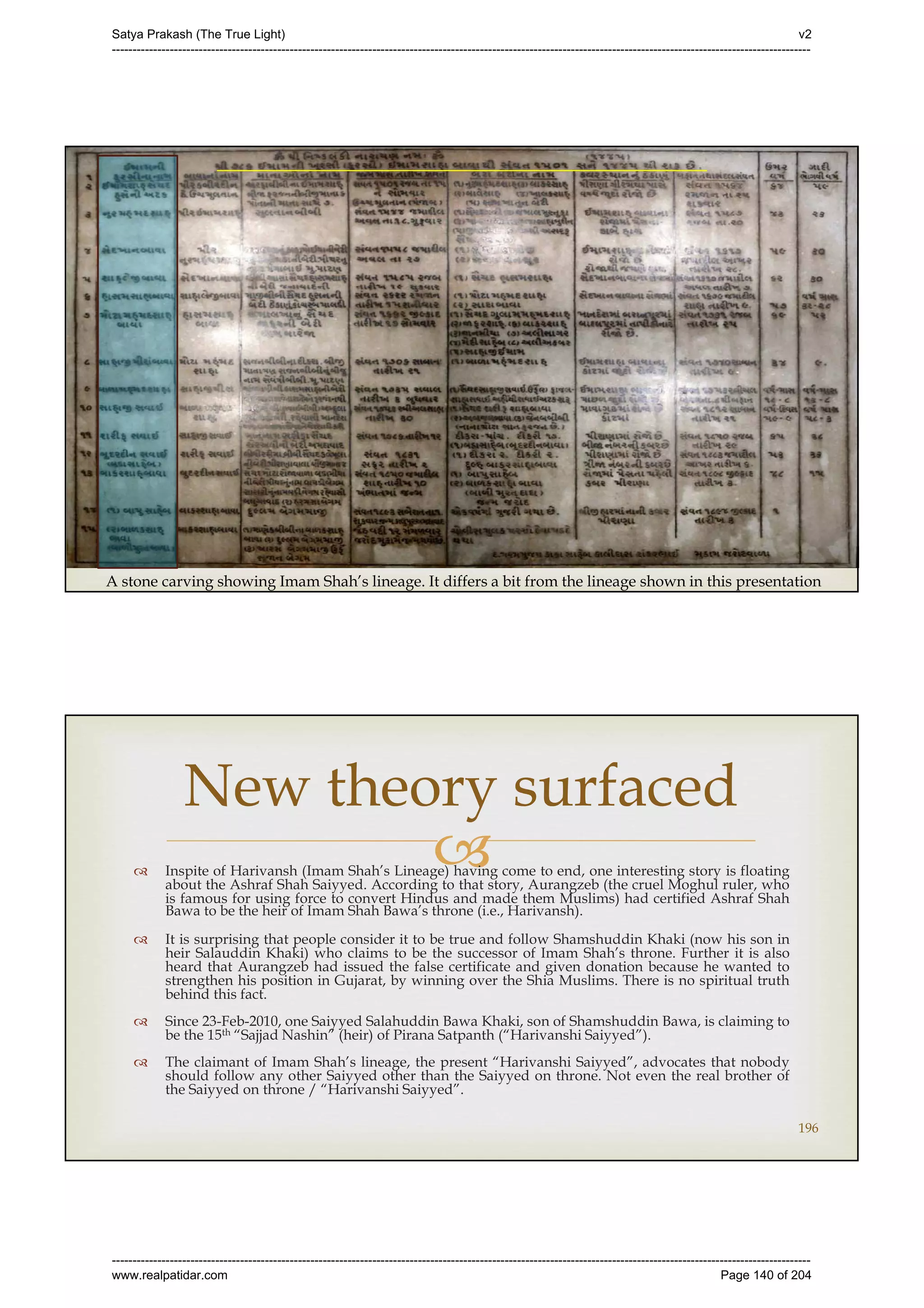 Series 40 -Satya Prakash - The True Light - History of Pirana Satpanth -in English