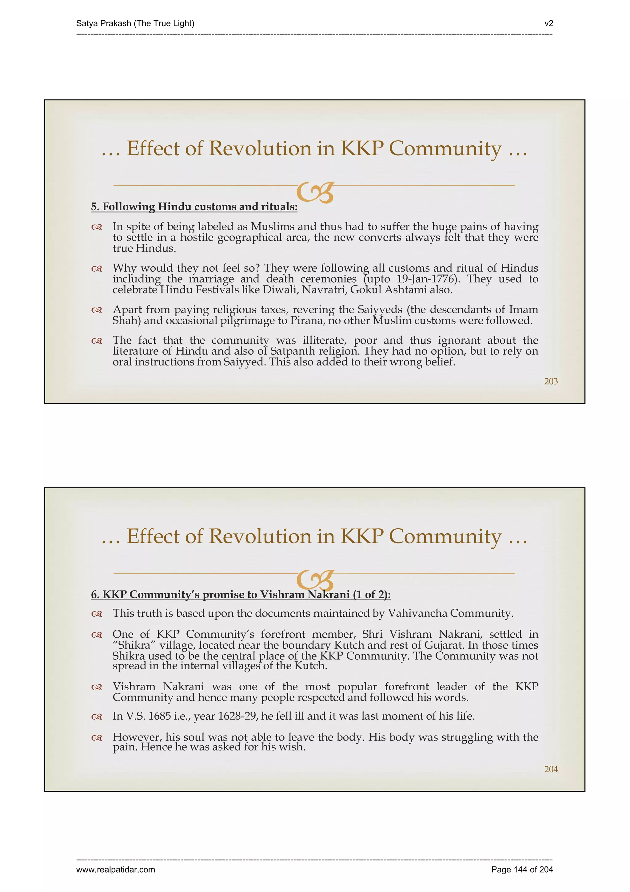 Series 40 -Satya Prakash - The True Light - History of Pirana Satpanth -in English