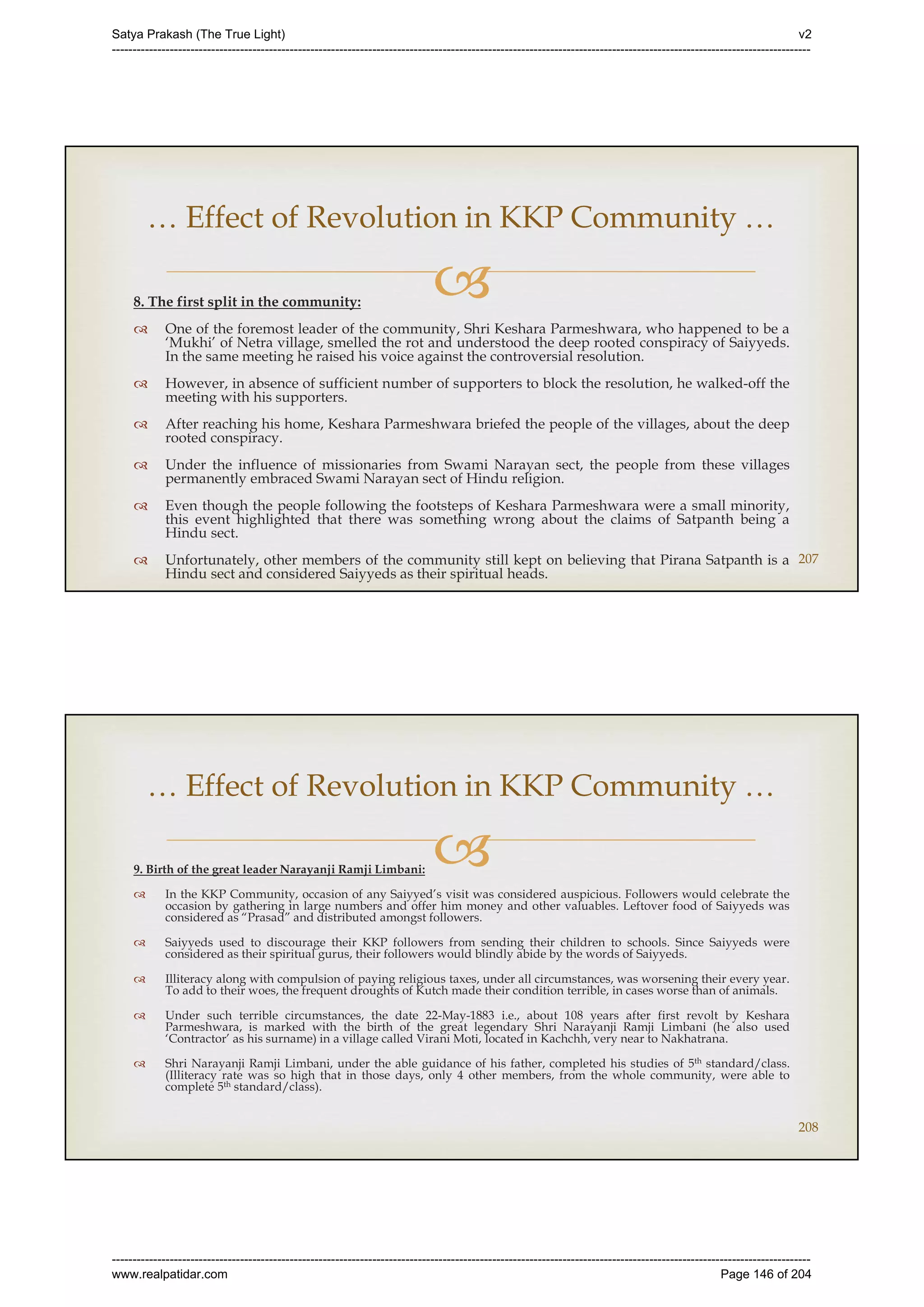 Series 40 -Satya Prakash - The True Light - History of Pirana Satpanth -in English