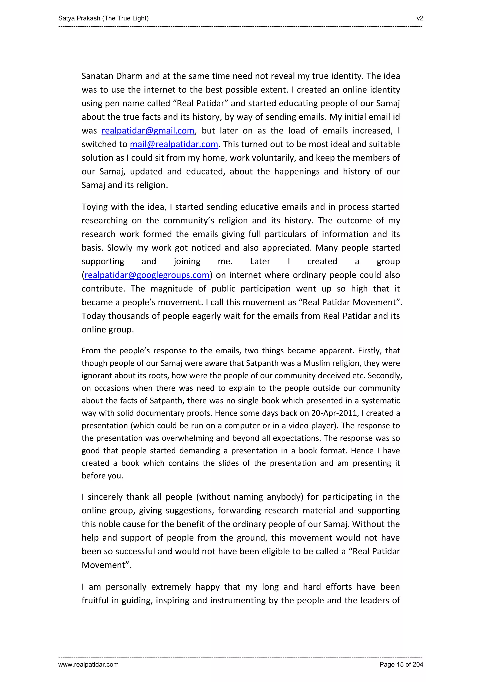 Series 40 -Satya Prakash - The True Light - History of Pirana Satpanth -in English