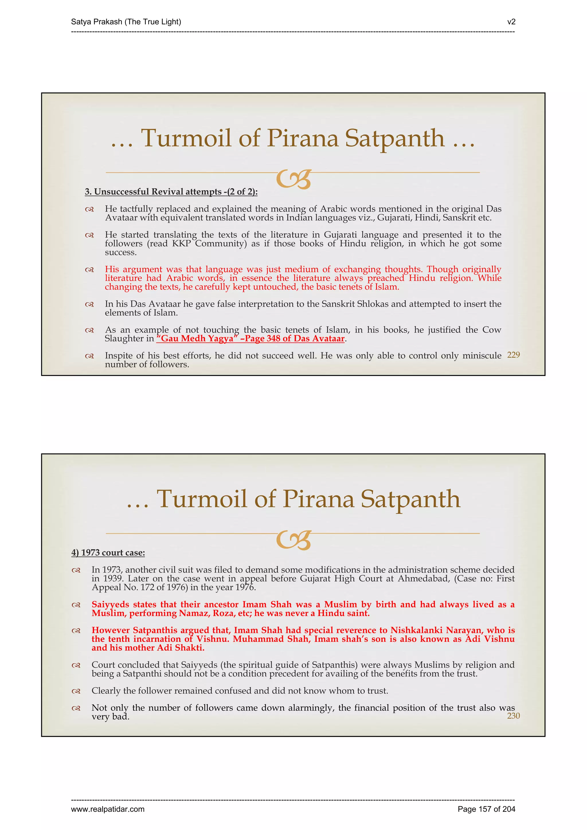 Series 40 -Satya Prakash - The True Light - History of Pirana Satpanth -in English