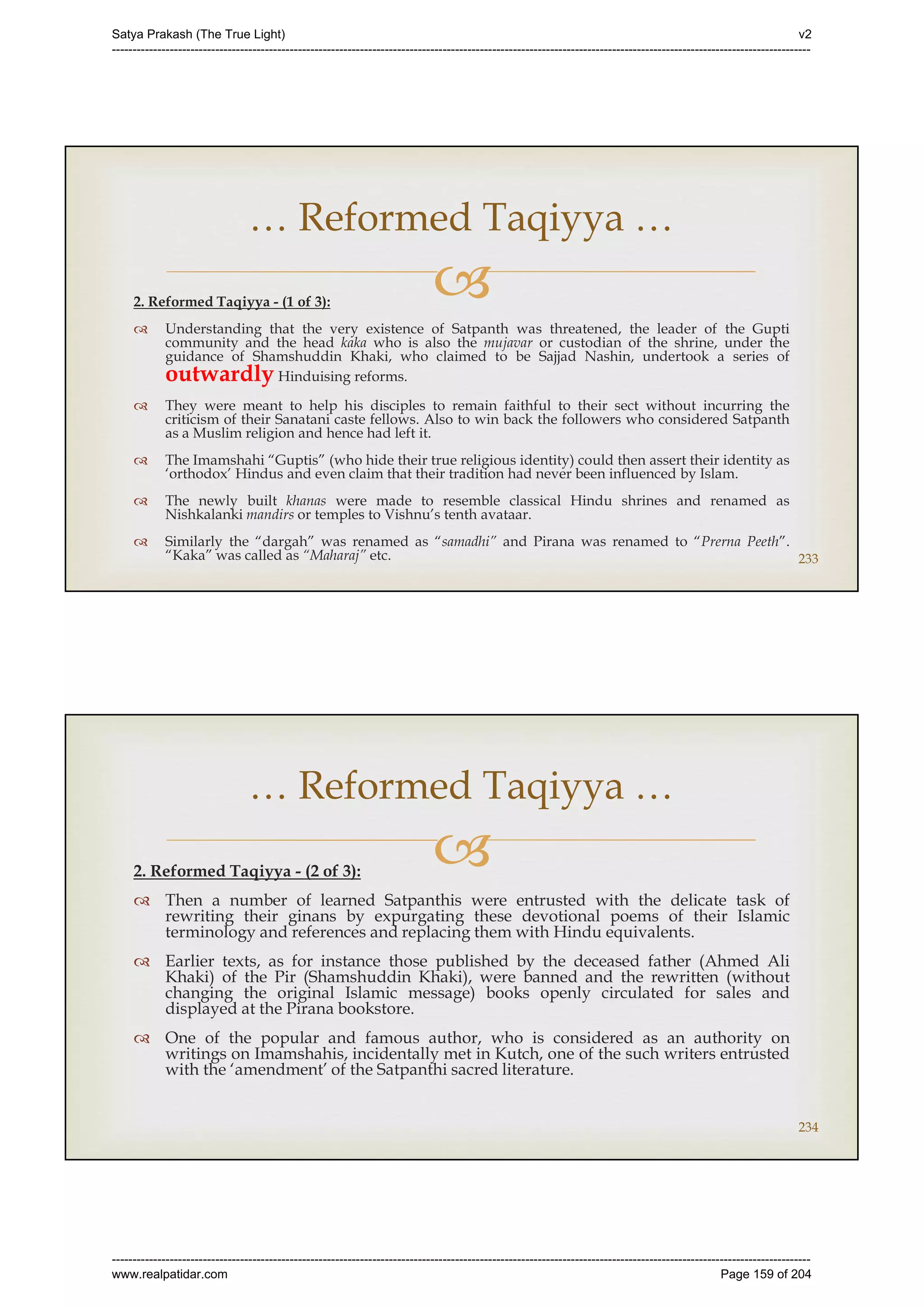 Series 40 -Satya Prakash - The True Light - History of Pirana Satpanth -in English