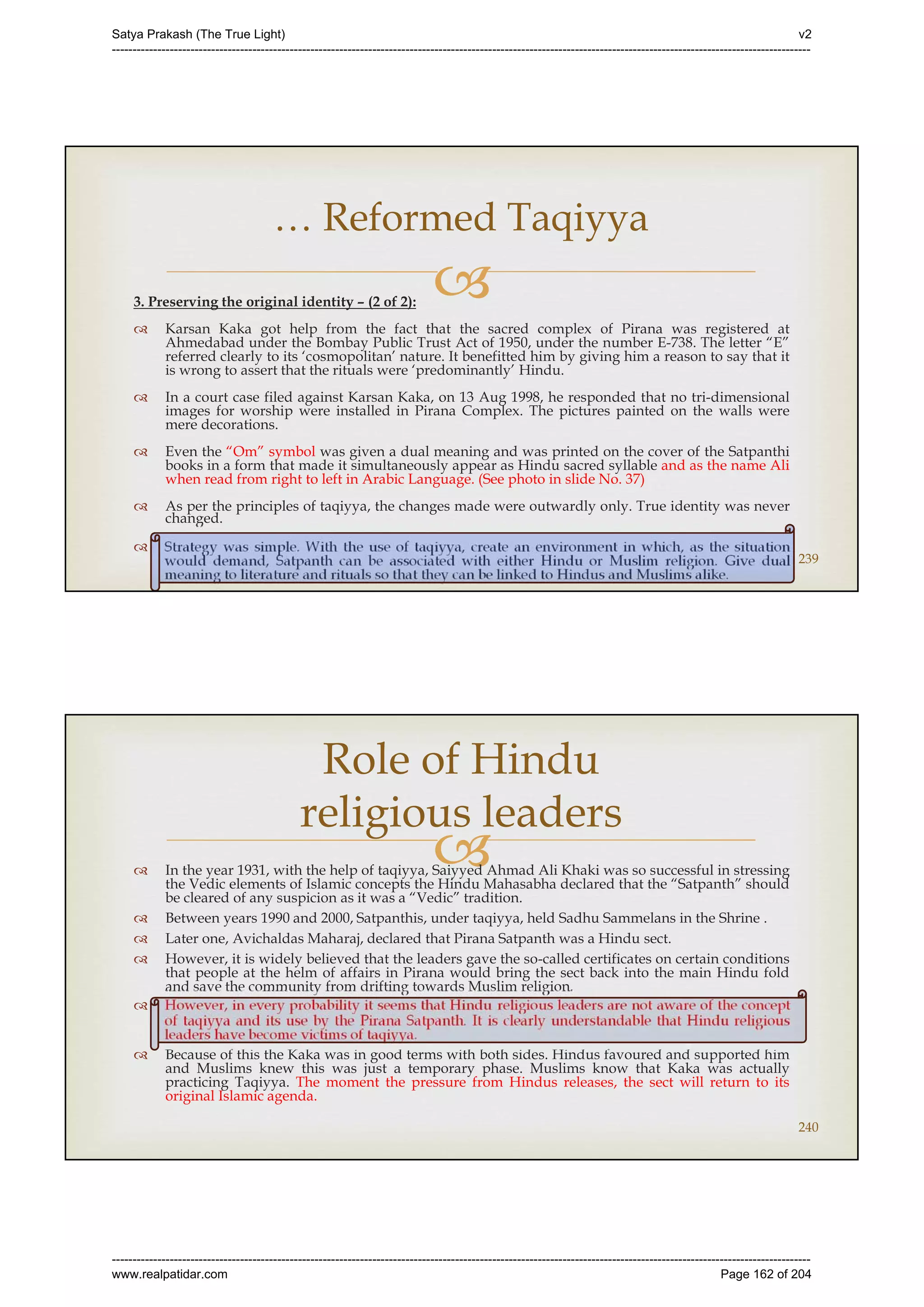 Series 40 -Satya Prakash - The True Light - History of Pirana Satpanth -in English