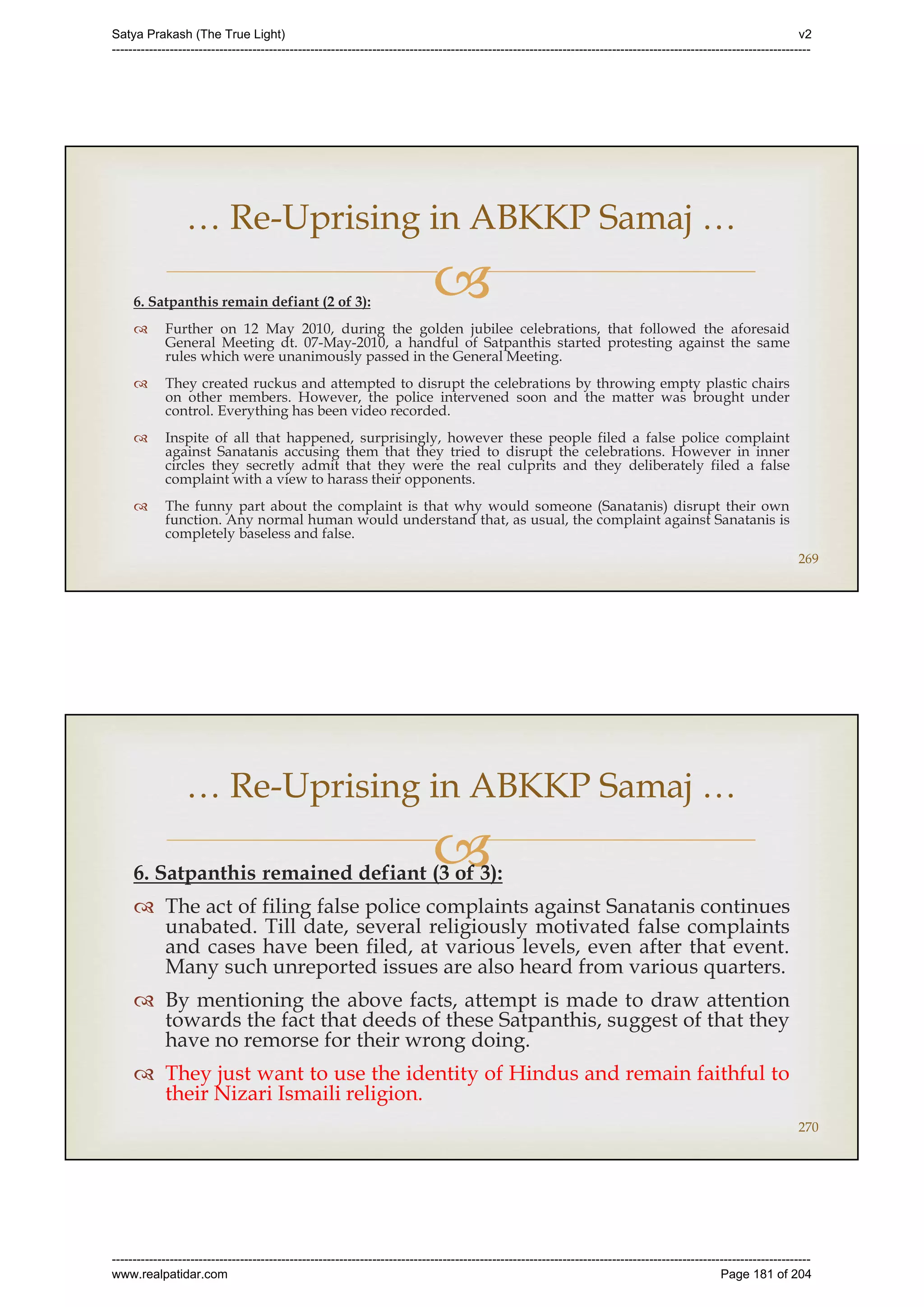 Series 40 -Satya Prakash - The True Light - History of Pirana Satpanth -in English