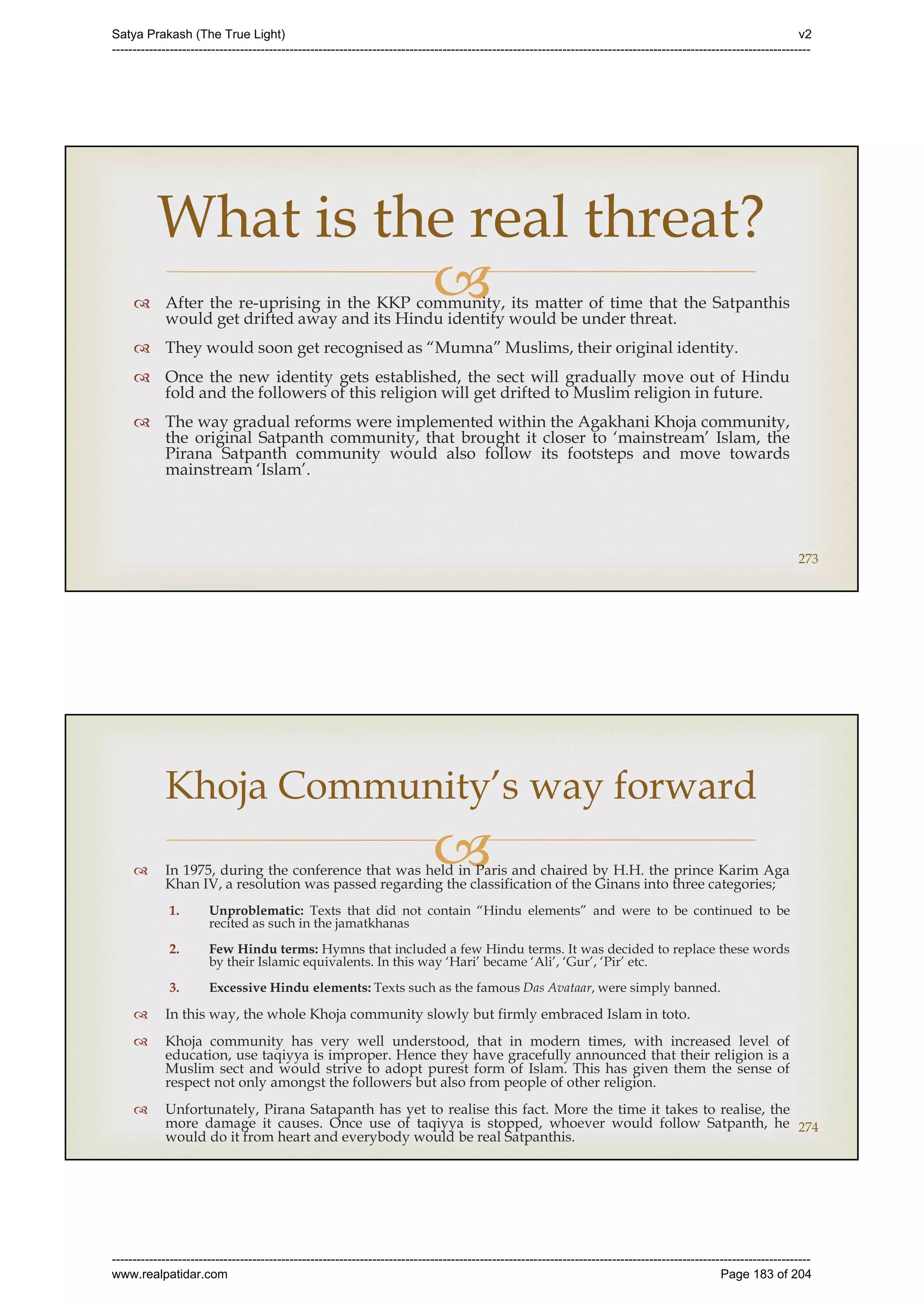 Series 40 -Satya Prakash - The True Light - History of Pirana Satpanth -in English