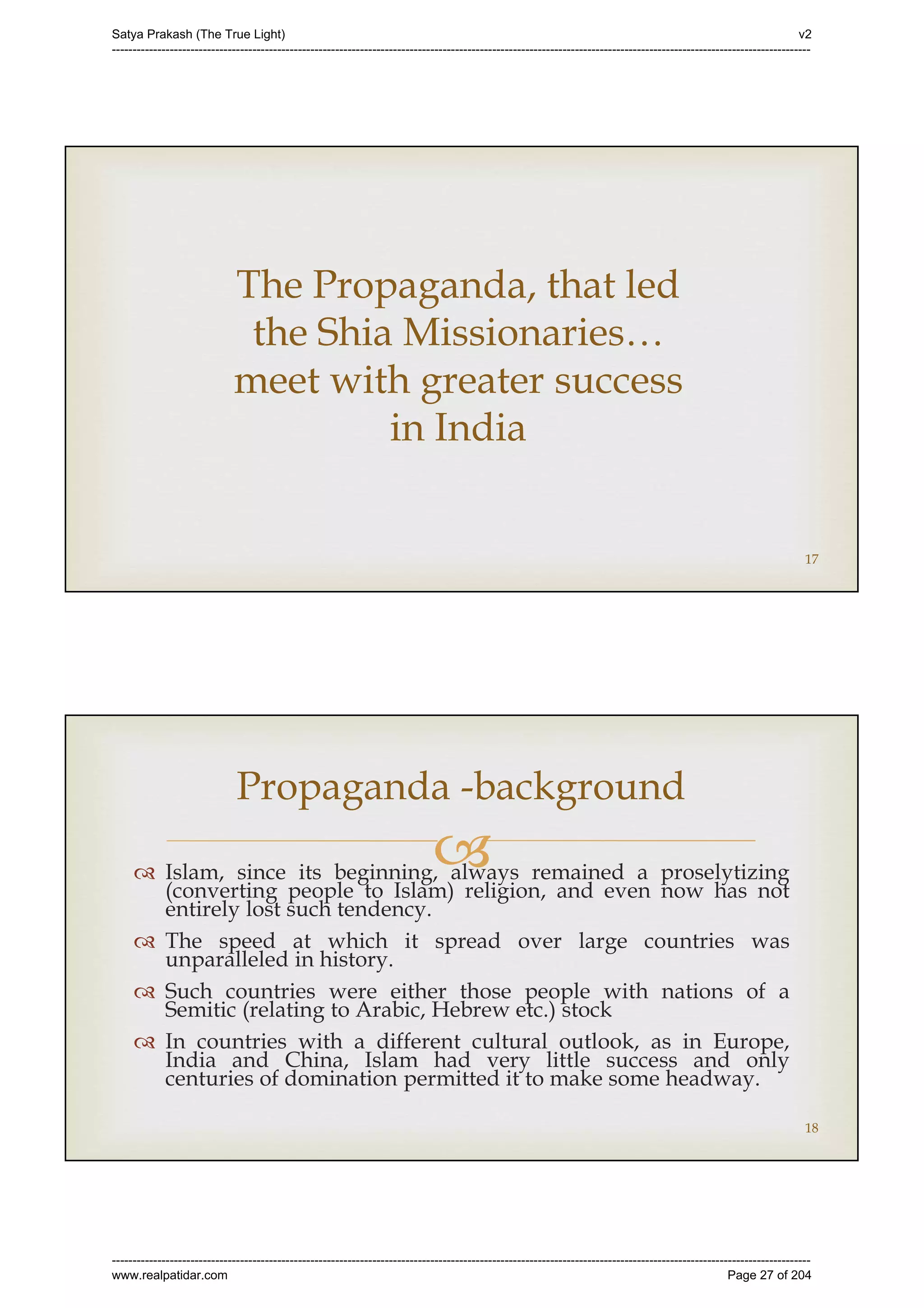 Series 40 -Satya Prakash - The True Light - History of Pirana Satpanth -in English