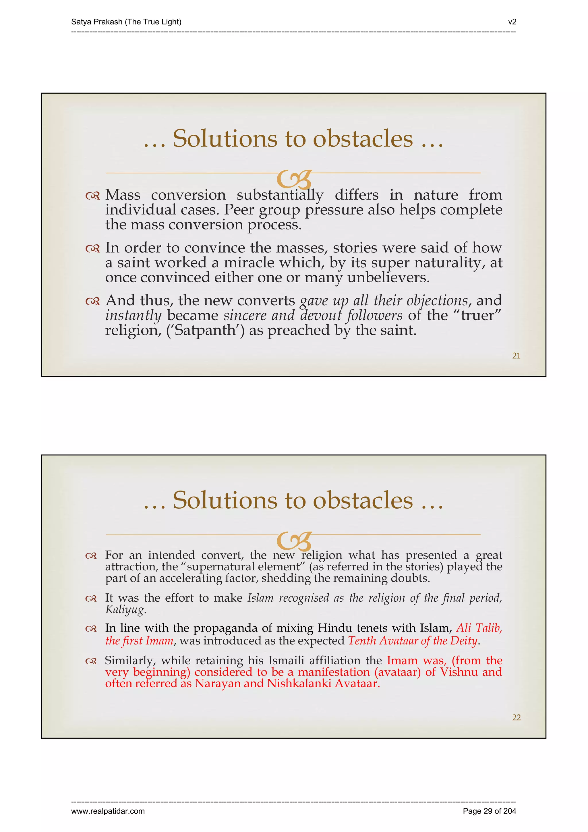 Series 40 -Satya Prakash - The True Light - History of Pirana Satpanth -in English