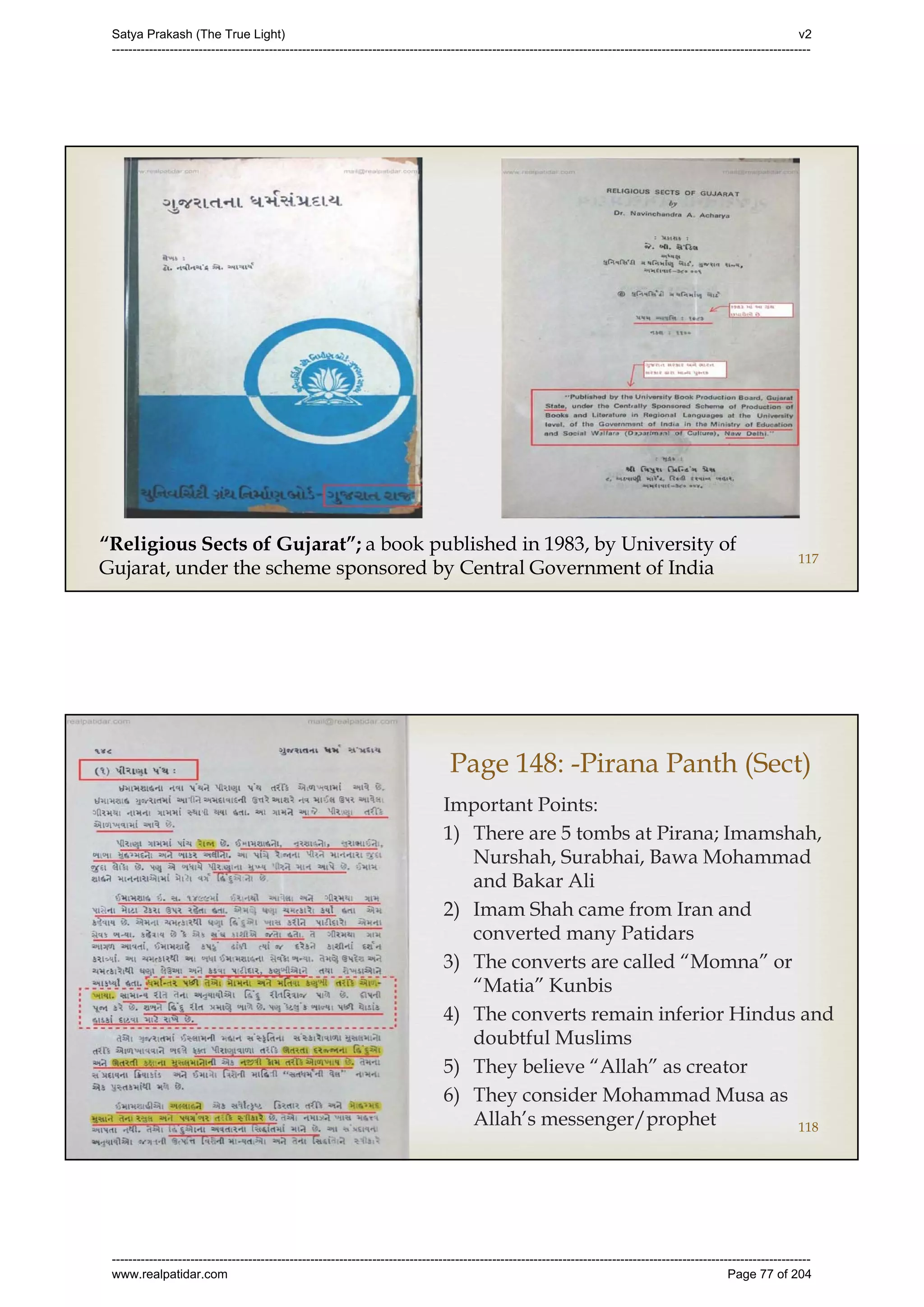 Series 40 -Satya Prakash - The True Light - History of Pirana Satpanth -in English