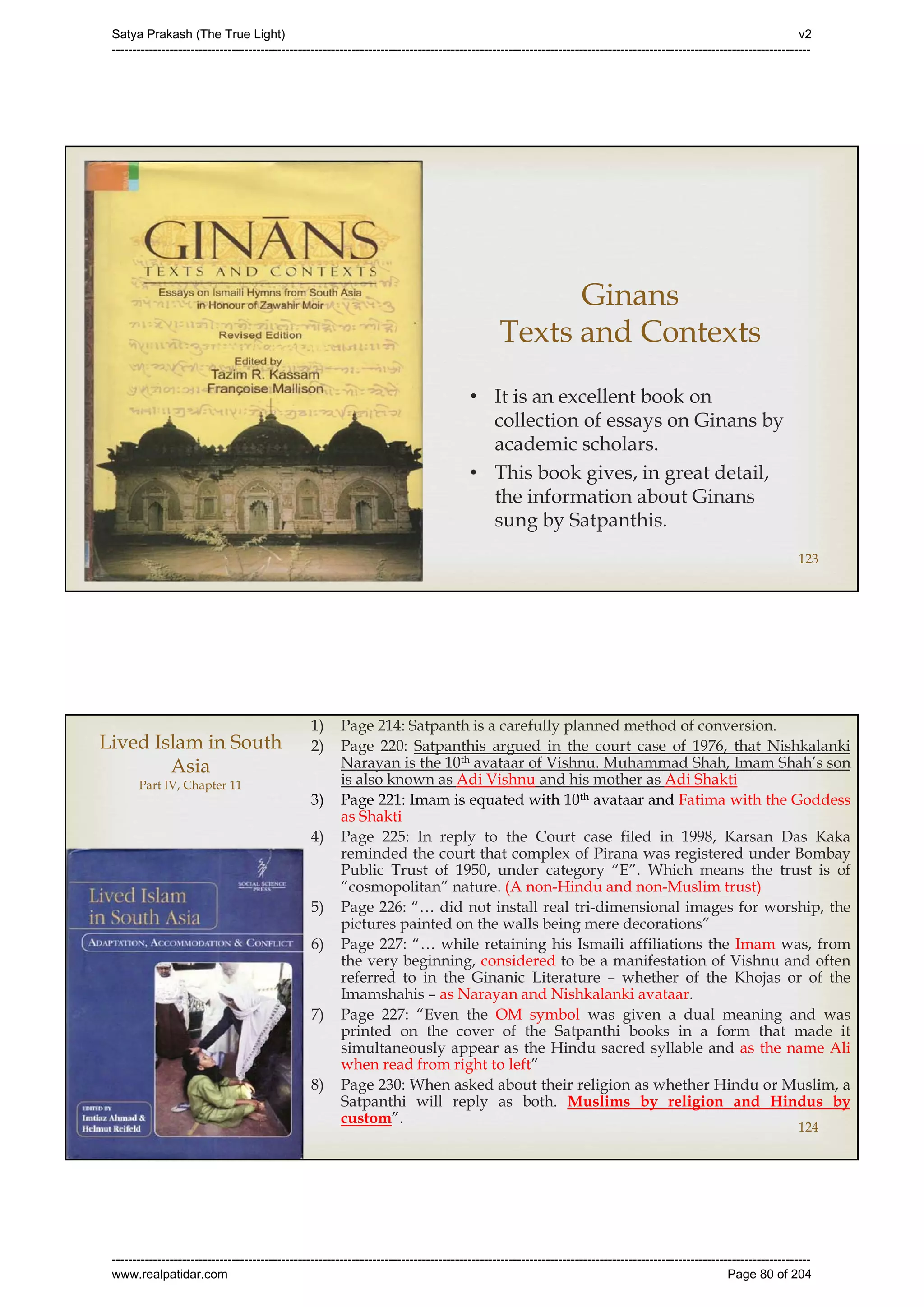 Series 40 -Satya Prakash - The True Light - History of Pirana Satpanth -in English