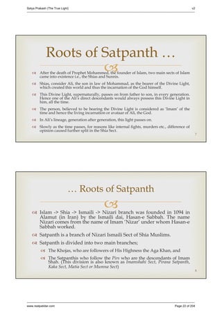Series 40 -Satya Prakash - The True Light - History of Pirana Satpanth -in English