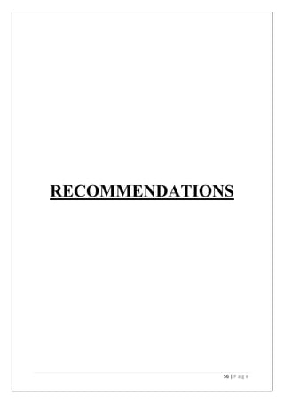 56 | P a g e
RECOMMENDATIONS
 