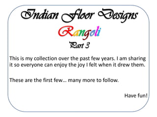 Satyavathi Collection Kolams 3 Ppt