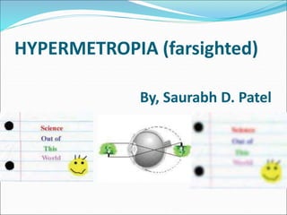 HYPERMETROPIA (farsighted)
By, Saurabh D. Patel
 