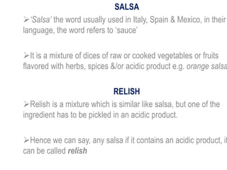 Salsa In English Sauce | PPTX