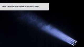 WHY DO WE NEED VISUAL CHECKPOINTS?
 