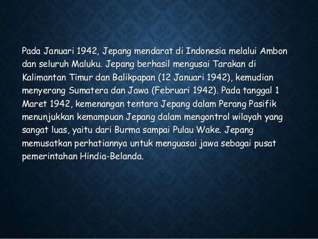 Kependudukan Jepang Di Indonesia Kependudukan Jepang Di Indonesia