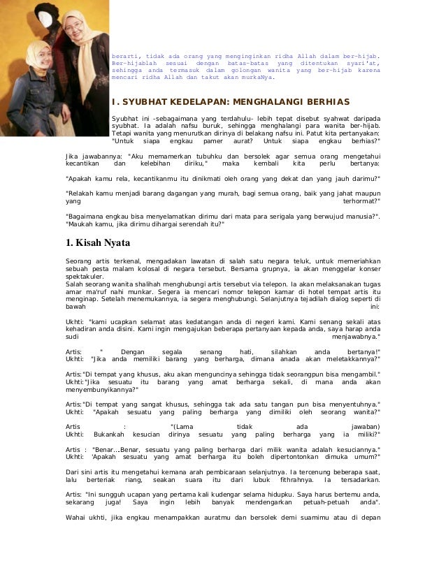 Saudariku apa yang menghalangimu untuk berhijab Saudariku apa yang menghalangimu untuk berhijab