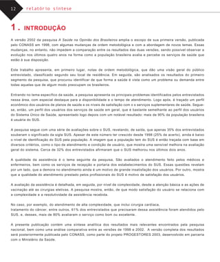 Saude Opiniao Brasileiros